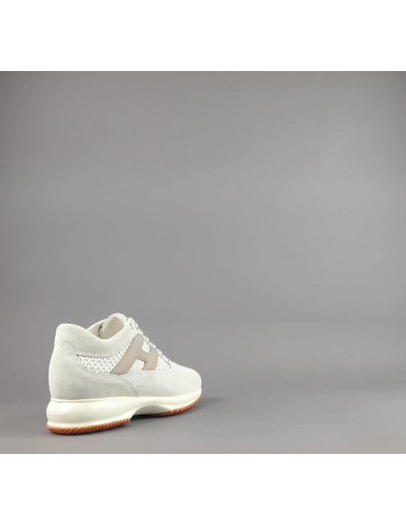 Hogan --- Interactive Donna Camoscio Tela Avorio