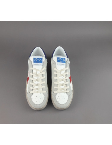 Ama Brand --- Sneakers Uomo Slam Pelle Bianco Grigio Chiaro