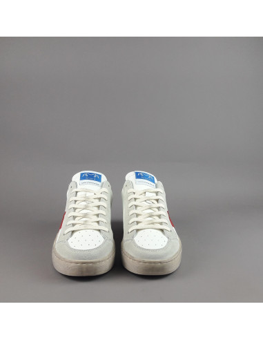 Ama Brand --- Sneakers Uomo Slam Pelle Bianco Grigio Chiaro