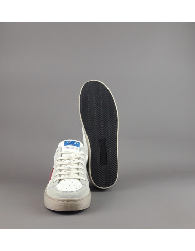 Ama Brand --- Sneakers Uomo Slam Pelle Bianco Grigio Chiaro