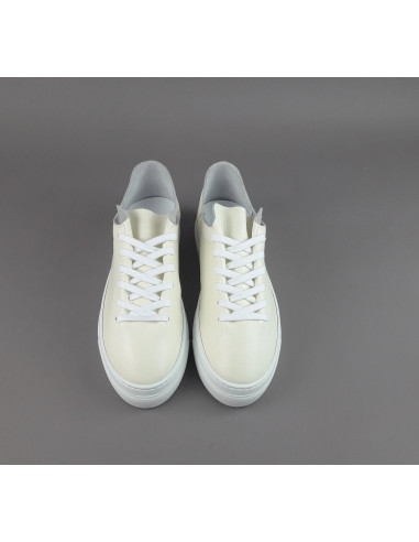 Stokton --- Sneakers Donna Pelle Martellata Avorio