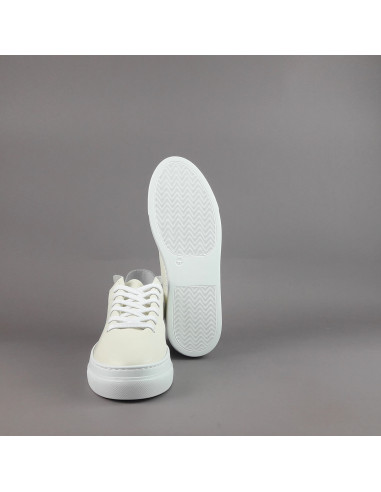 Stokton --- Sneakers Donna Pelle Martellata Avorio