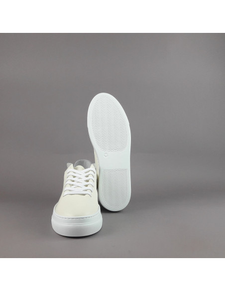 Stokton --- Sneakers Donna Pelle Martellata Avorio