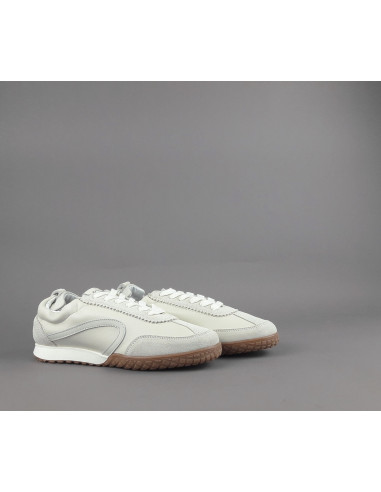 Stokton --- Sneakers Donna Camoscio Pelle Panna