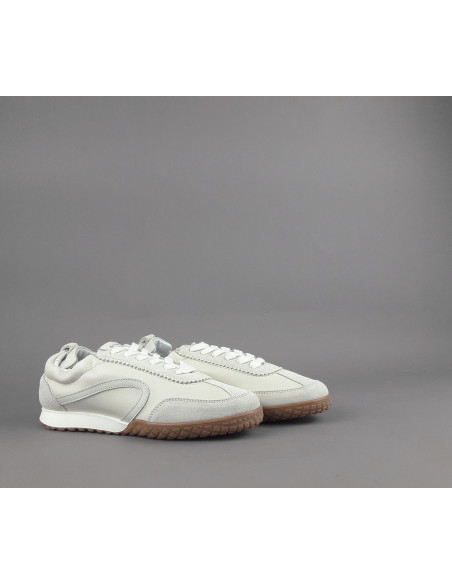 Stokton --- Sneakers Donna Camoscio Pelle Panna