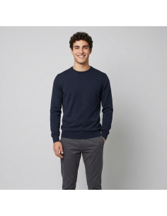 Filippo De Laurentiis --- Maglia Uomo Cotone Blu Scuro