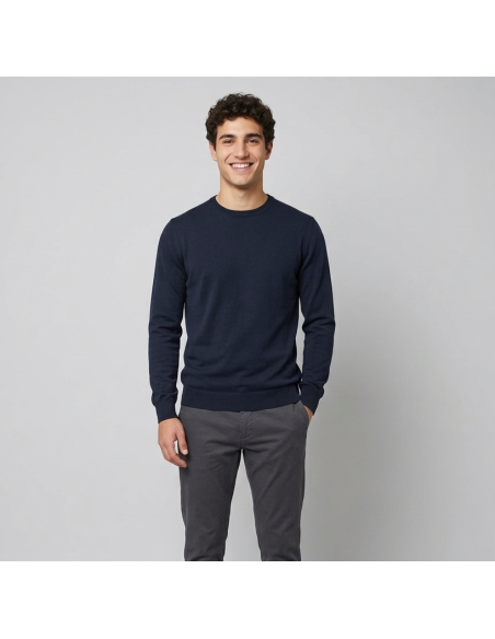 Filippo De Laurentiis --- Maglia Uomo Cotone Blu Scuro