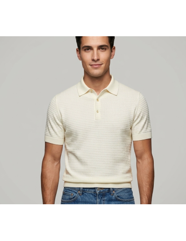 Filippo De Laurentiis --- Polo Uomo Manica Corta Cotone Avorio