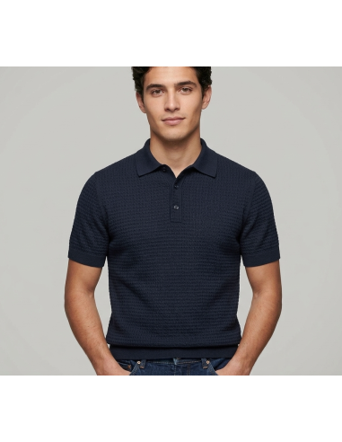 Filippo De Laurentiis --- Polo Uomo Manica Corta Cotone Blu Scuro