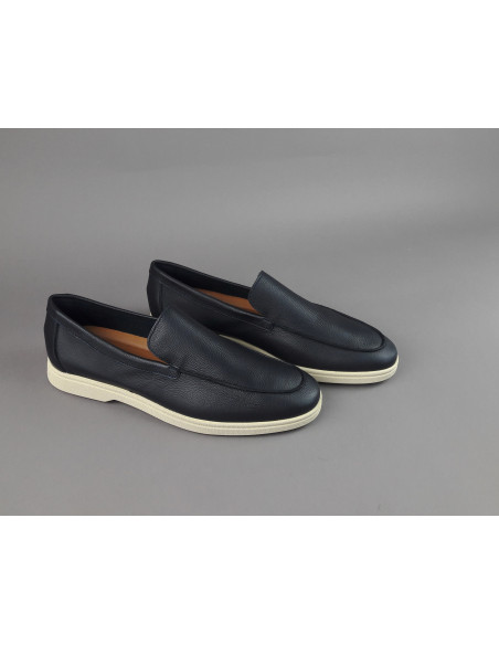 Frau --- Mocassino Uomo Pelle Blu Scuro