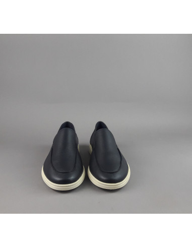 Frau --- Mocassino Uomo Pelle Blu Scuro