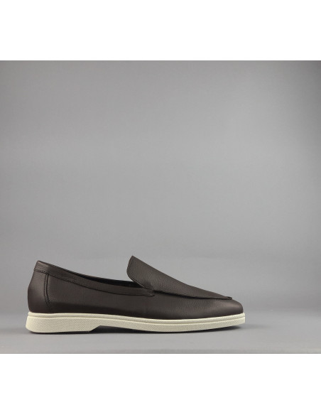 Frau --- Mocassino Uomo Pelle Marrone Scuro