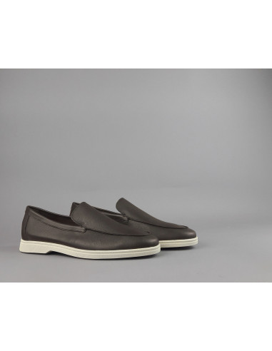 Frau --- Mocassino Uomo Pelle Marrone Scuro