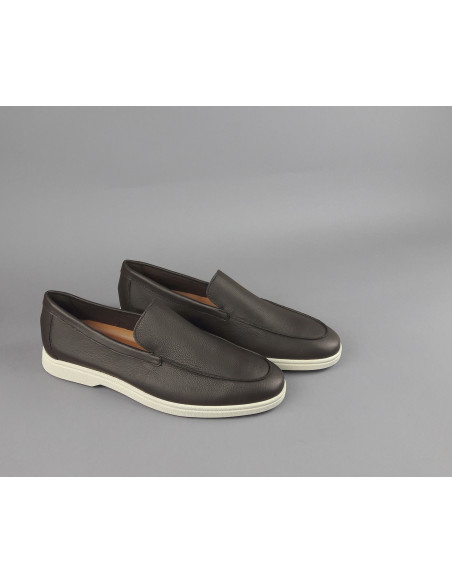 Frau --- Mocassino Uomo Pelle Marrone Scuro