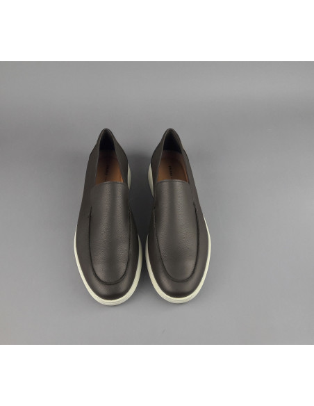 Frau --- Mocassino Uomo Pelle Marrone Scuro