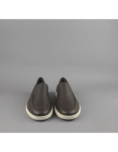 Frau --- Mocassino Uomo Pelle Marrone Scuro