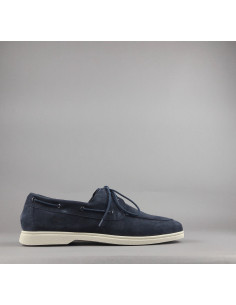 Frau --- Mocassino Barca Uomo Camoscio Blu