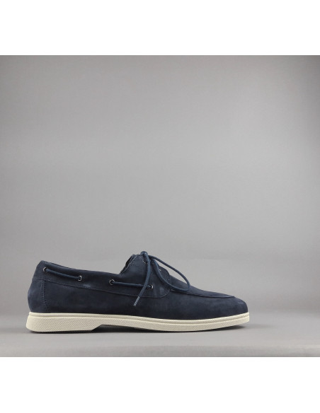 Frau --- Mocassino Barca Uomo Camoscio Blu