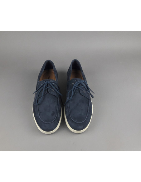 Frau --- Mocassino Barca Uomo Camoscio Blu