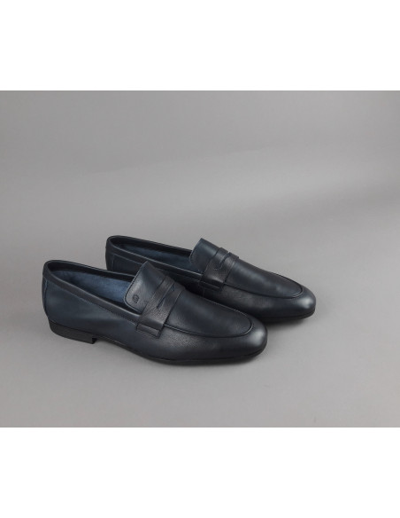 Frau --- Mocassino Destrutturato Uomo Pelle Blu Scuro