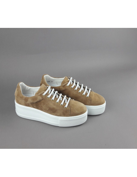 Frau --- Sneakers Platform Donna Camoscio Marrone Chiaro