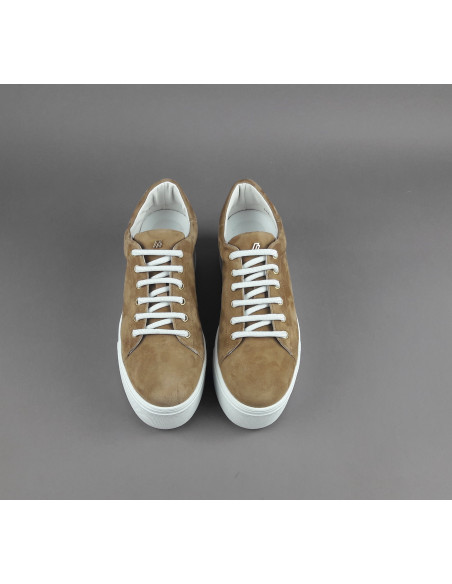 Frau --- Sneakers Platform Donna Camoscio Marrone Chiaro