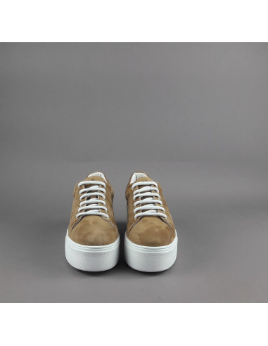 Frau --- Sneakers Platform Donna Camoscio Marrone Chiaro