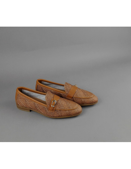 Frau --- Mocassino Donna Rafia Marrone Chiaro