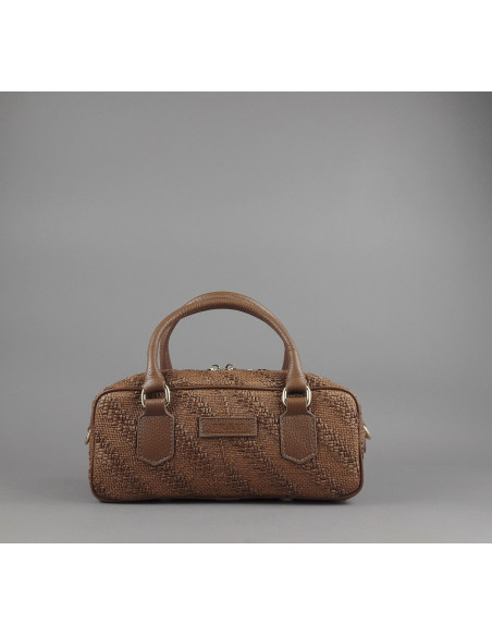 Frau --- Borsa Bauletto Donna Rafia Marrone