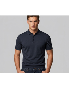 Filippo De Laurentiis --- Polo Uomo Manica Corta Cotone Blu Scuro