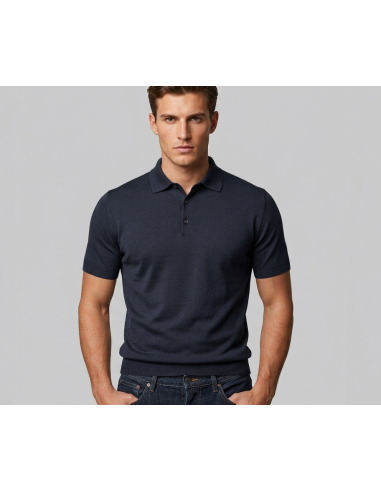 Filippo De Laurentiis --- Polo Uomo Manica Corta Cotone Blu Scuro