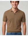 Filippo De Laurentiis --- Polo Uomo Manica Corta Cotone Marrone Chiaro
