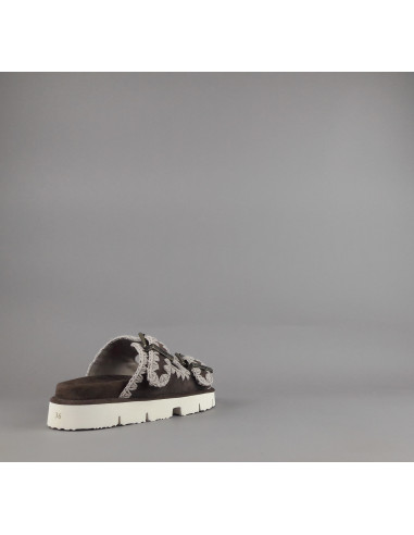 Mou --- Sandalo Donna Camoscio Marrone Scuro