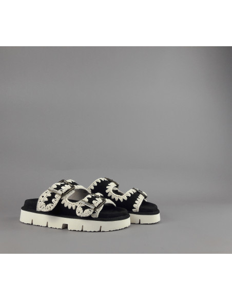 Mou --- Sandalo Donna Camoscio Nero