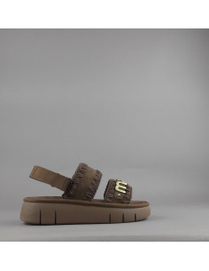 Mou --- Sandalo Donna Bounce Camoscio Marrone