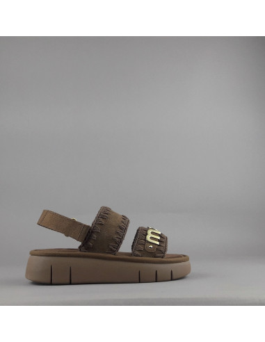 Mou --- Sandalo Donna Bounce Camoscio Marrone