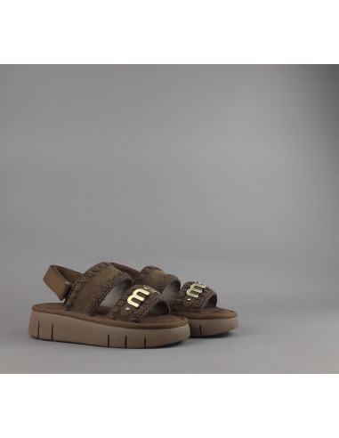 Mou --- Sandalo Donna Bounce Camoscio Marrone