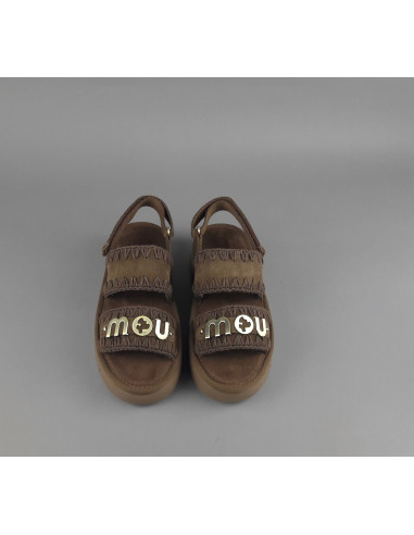 Mou --- Sandalo Donna Bounce Camoscio Marrone