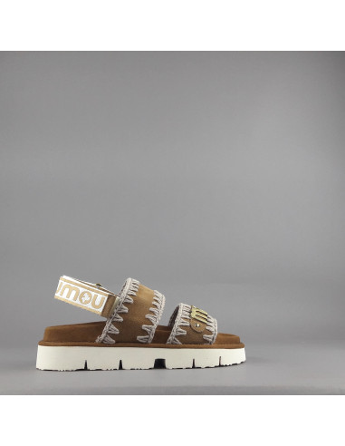 Mou --- Sandalo Donna Bio Camoscio Marrone Chiaro