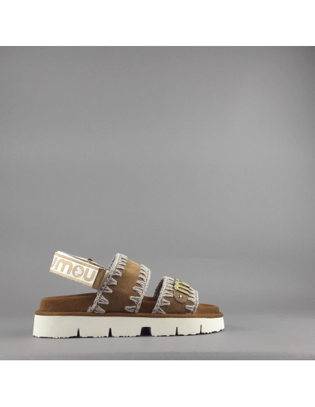 Mou --- Sandalo Donna Bio Camoscio Marrone Chiaro