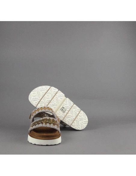 Mou --- Sandalo Donna Bio Camoscio Marrone Chiaro