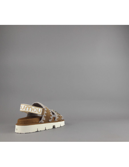 Mou --- Sandalo Donna Bio Camoscio Marrone Chiaro