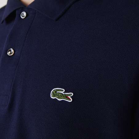 Lacoste --- Polo Uomo Manica Lunga Piqué Blu Scuro