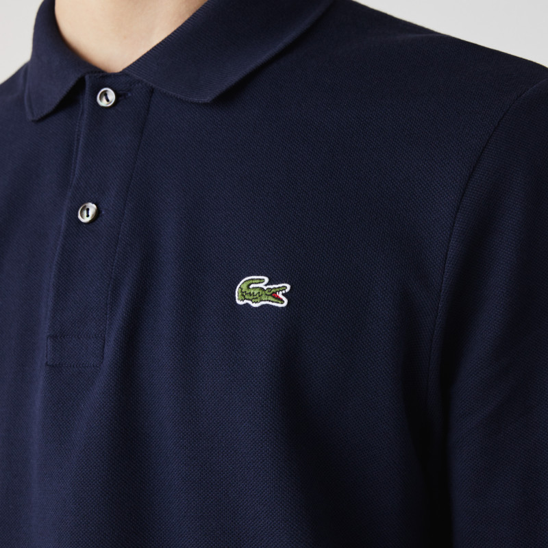 Lacoste --- Polo Uomo Manica Lunga Piqué Blu Scuro