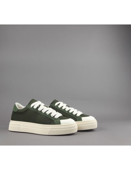 Demna --- Sneakers Uomo Camoscio Tela Verde Militare
