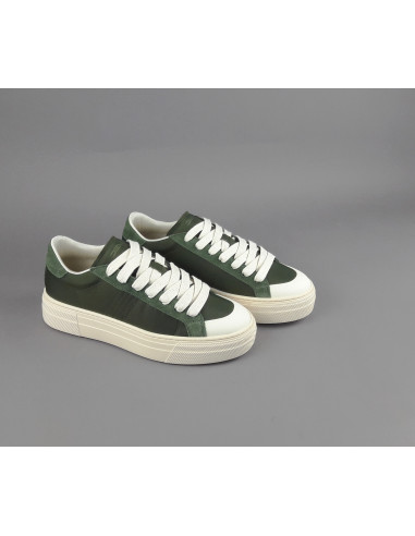 Demna --- Sneakers Uomo Camoscio Tela Verde Militare