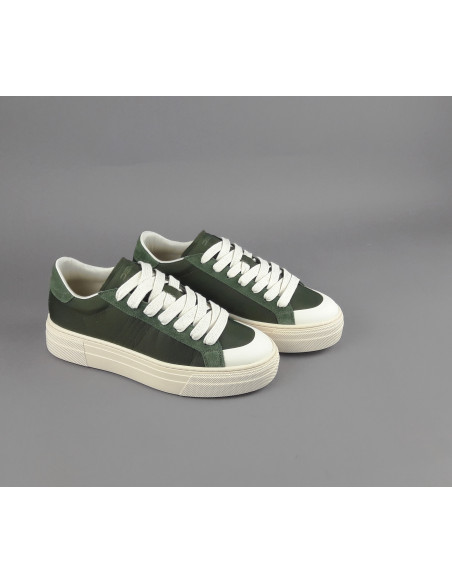 Demna --- Sneakers Uomo Camoscio Tela Verde Militare