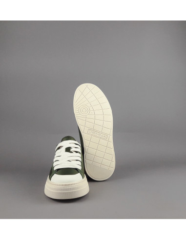 Demna --- Sneakers Uomo Camoscio Tela Verde Militare