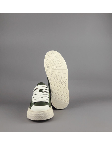 Demna --- Sneakers Uomo Camoscio Tela Verde Militare