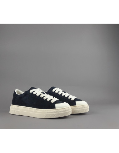 Demna --- Sneakers Uomo Camoscio Blu Scuro